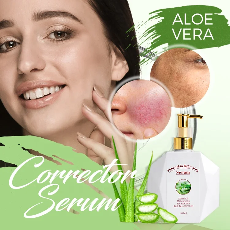 privated label dark spot correcting 300ml super skin ligthtening serum face serum aloe vera gel