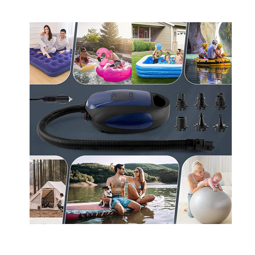Pressure Max 20PSI Polotrag Car Power Wired Digital 12V DC Electric Sup Air Pump Inflator Surfboard Stand Up Paddle Board Pump