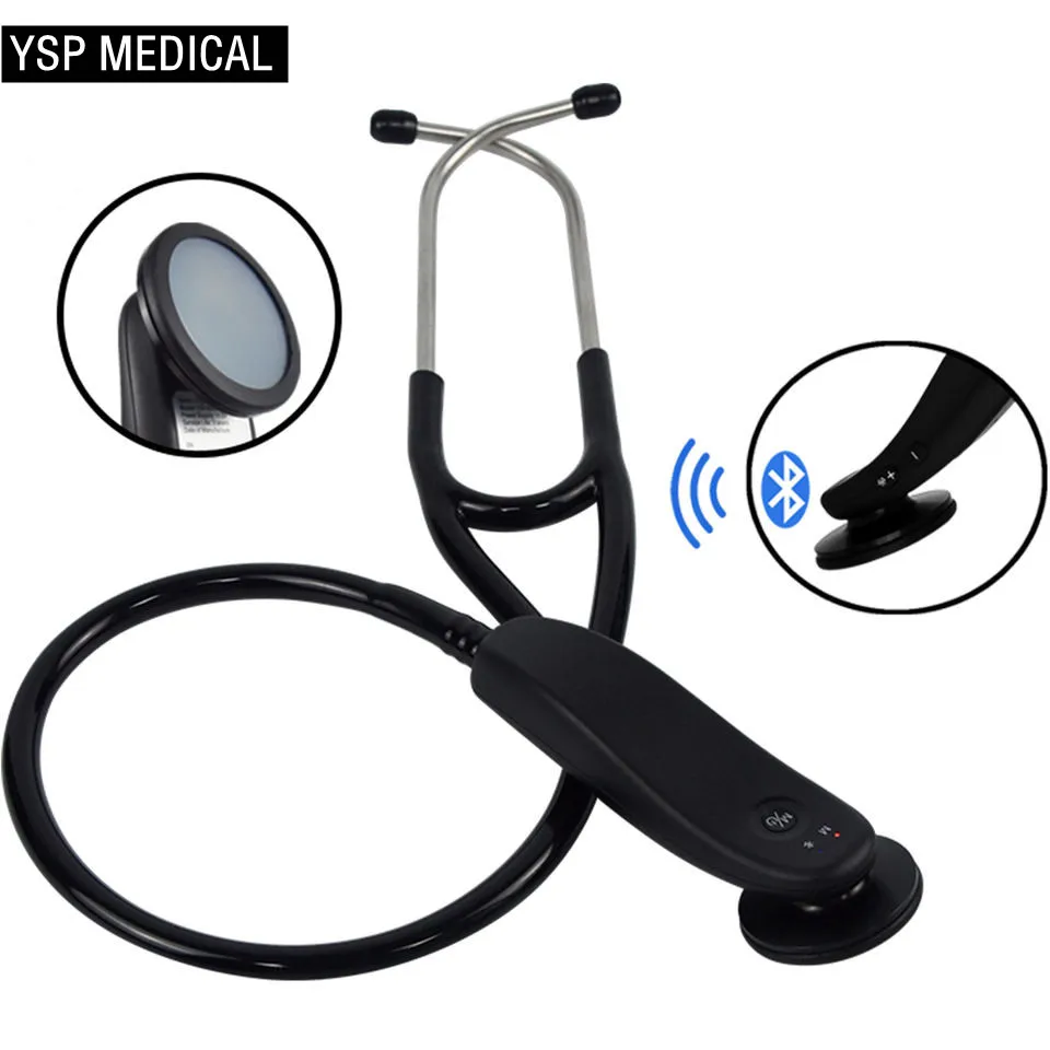 Wholesale Professional Doctor Medical Intelligent Electronic Digital Stethoscope Portable Bluetooth Wireless Stethoscope