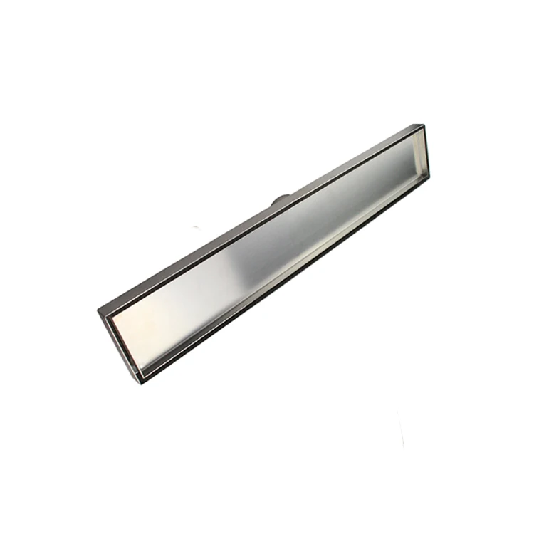 Rectangular Linear Shower Drain with Tile Insert Grate Brushed 304 Stainless Steel Floor Drain