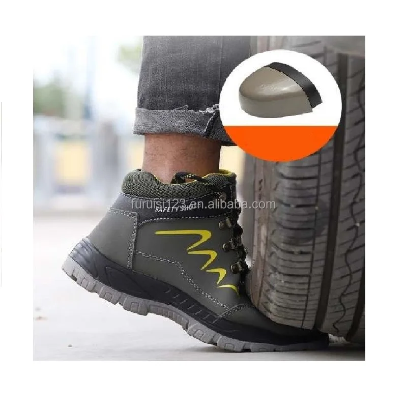 Custom water resistant Steel toe work shoes hiking men microfiber anti slip anti puncture sport sneaker work safety shoes