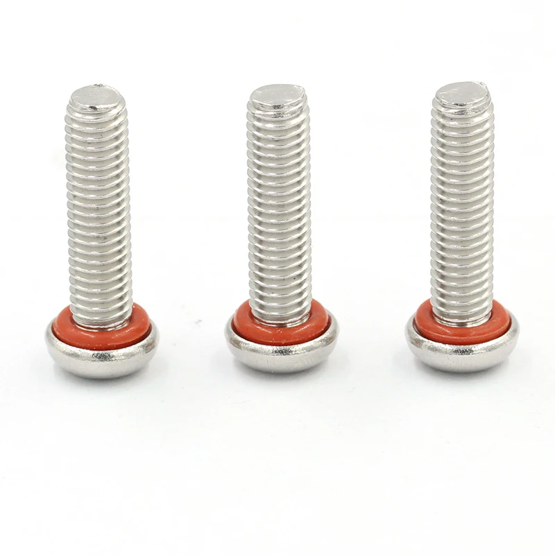 carbon steel machine waterproof plexiglass seal screw phillips drive pan head self sealing bolts waterproof sealing screw