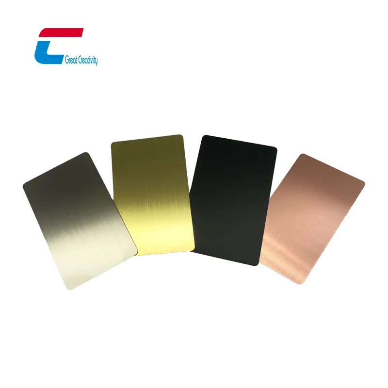 Personalized custom luxury stainless steel card hidden chip business card metal hybrid nfc card