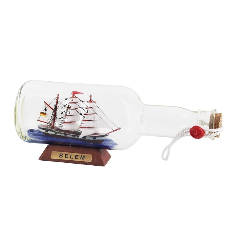 Passat black pearl belem santa maria pirate ship in bottle Drift Glass nautical Decoration novelty wishing bottle ship souvenir
