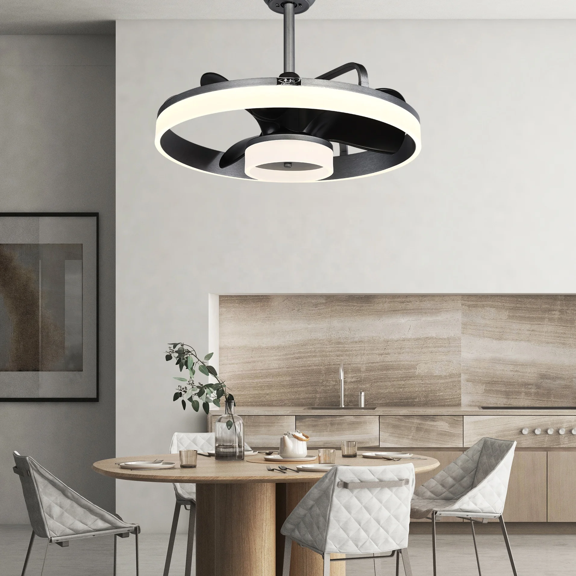 24 Inch Fancy Fan Chandelier High Speed Dc Reversible 220v Decorative Ceiling Fans Ceiling With Light