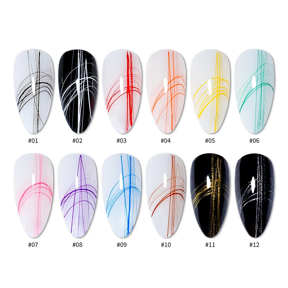 Nail Art Design Easy Painting Spider Gel Drawing Gel Color Nail Art Design for Professional Salon