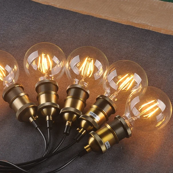 Винтажный прямой чехол нить Edison светодиодная лампа G95