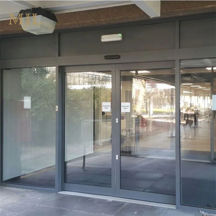 MJL Commercial sliding doors access control system automatic glass slide door with opener