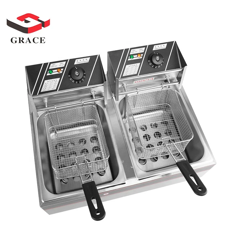 Wholesale Factory Price 5.5L+5.5L Countertop Industrial Easy Operating Home use Temperature Control Safety Electric Deep Fryer