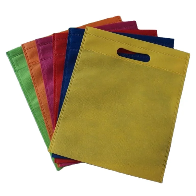 Promotional recycled cheap eco shopping nonwoven punching bag for packing documents or clothes