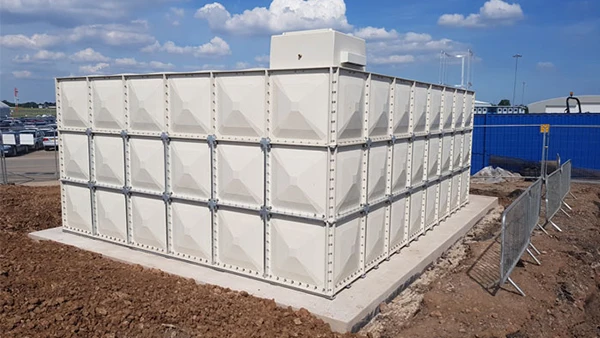 Industrial Precision Large Capacity FRP Tanks Iraq GRP Sectional Water Storage Tanks Constantly Improving