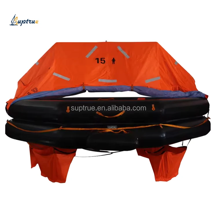 Wholesale price safety equipment  inflatable  15 person solas marine life raft for vessel