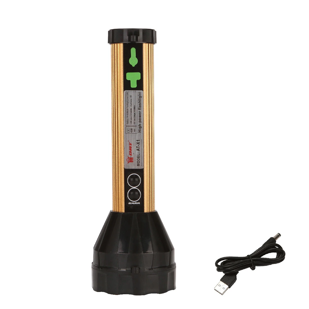 AT-X1 aluminium alloy led torch rechargeable searchlight with USB car charging for outdoor