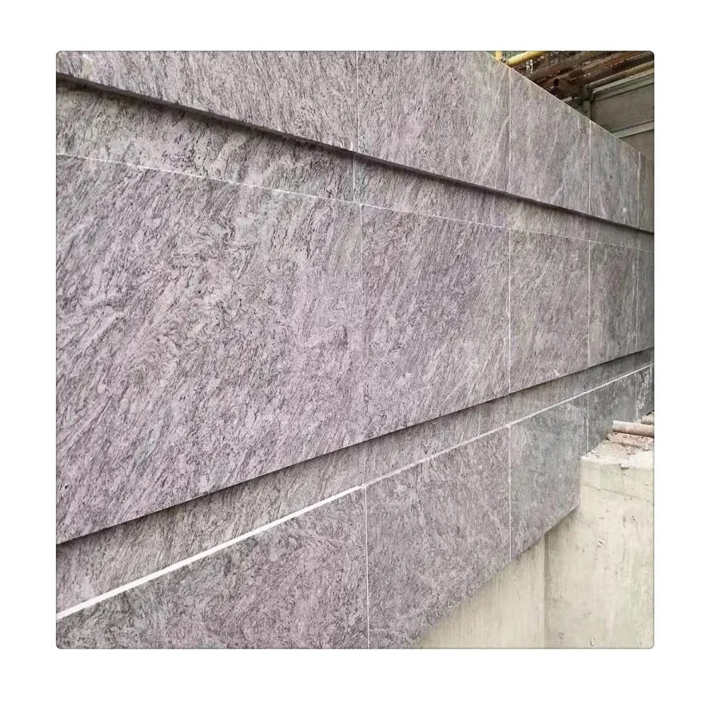 Seawater lite blue granite customized slabs for exterior wall cladding granite