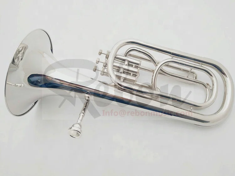 
Weifang Rebon B key Nickel Silver Baritone tuba with soft case 