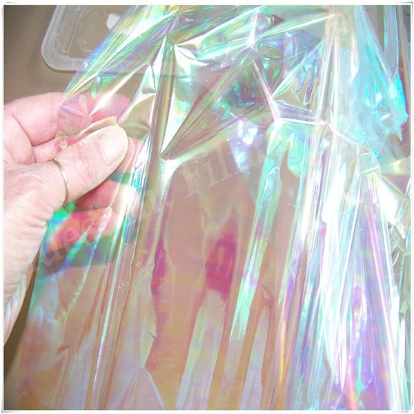 Iridescent Mylar Vinyl Film Transparent Cellophane Mirror Reflective Film