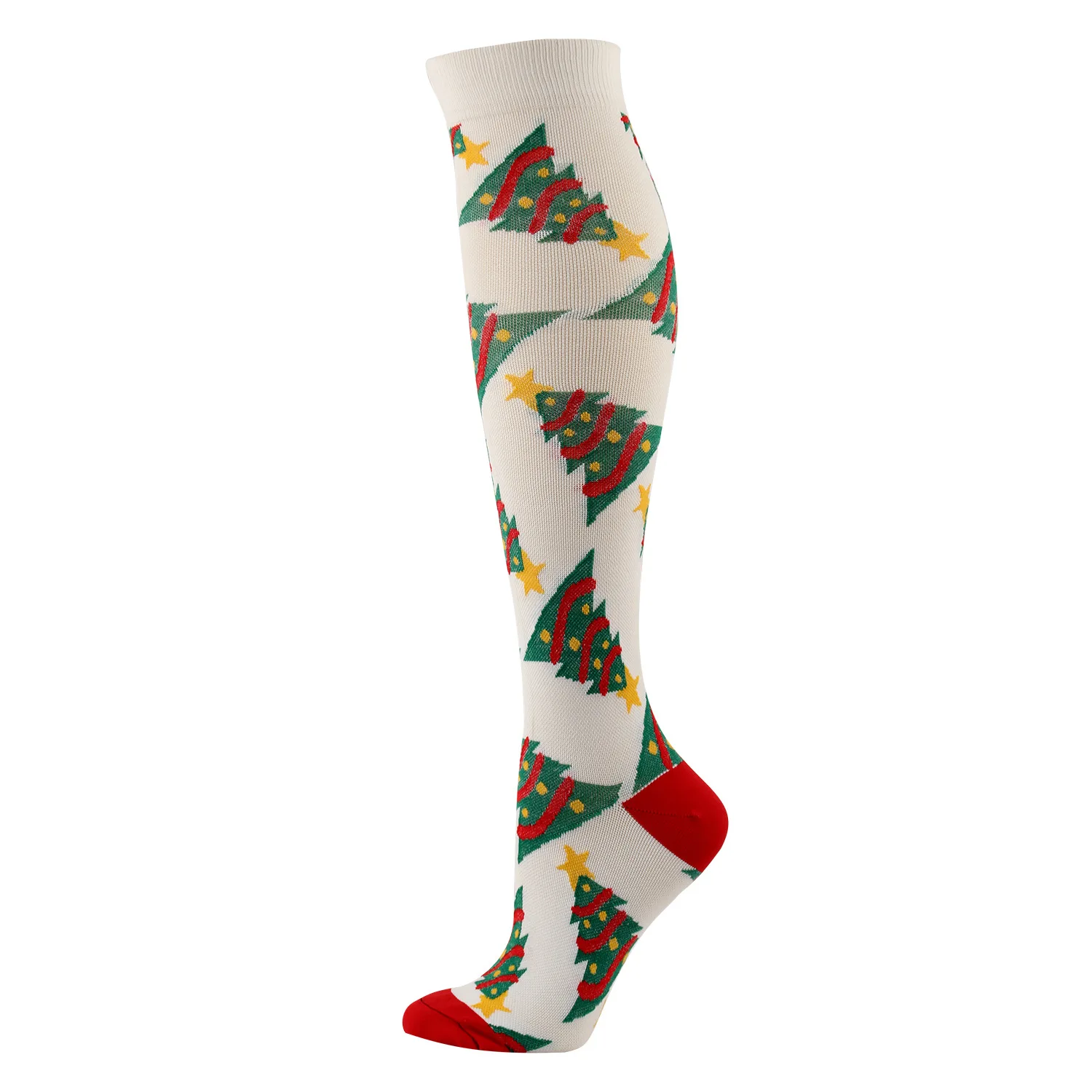 New design Wholesale  Christmas Compression Socks Women Men Thigh High Sport Snowman Compression Socks