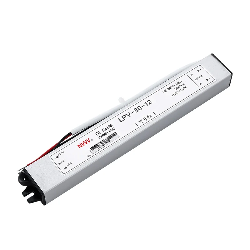 Waterproof Series 30w 12v Waterproof 12V Led Slim Switch Power Supply LPV-30w-12v LED driver