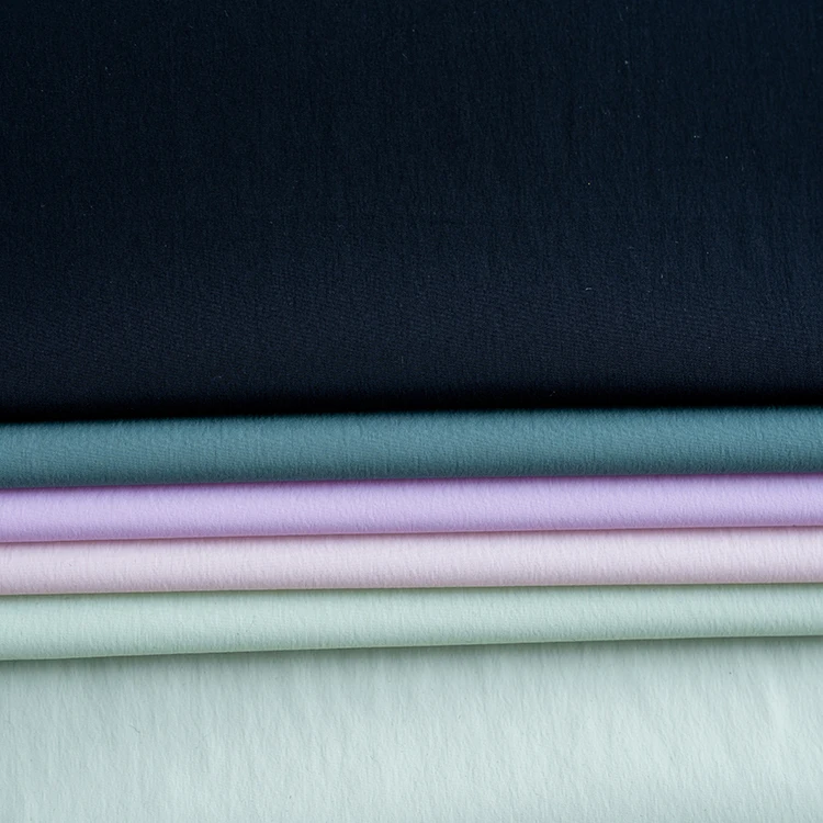 plain elastic stretch    light weight thin woven sportswear down jacket nylon fabric textile