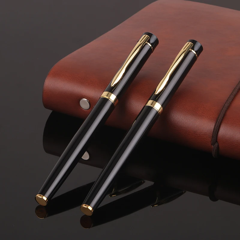 2024 Business Idea Business Promo Print Pen High Quality  Custom Logo Black Metal Luxury Roller Pen