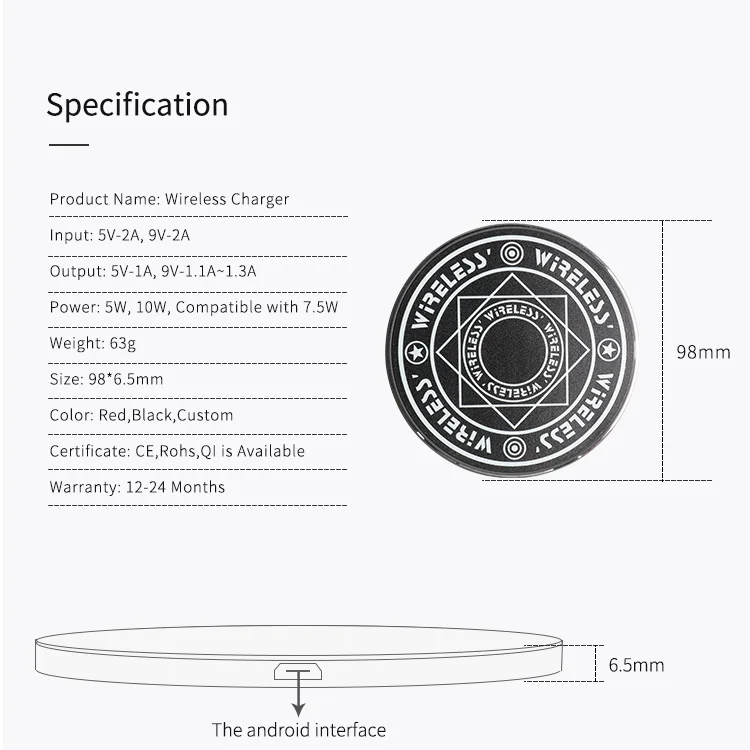 Best Selling Products Wholesale Price Universal Magic Circle Led Fantasy Wireless Charger