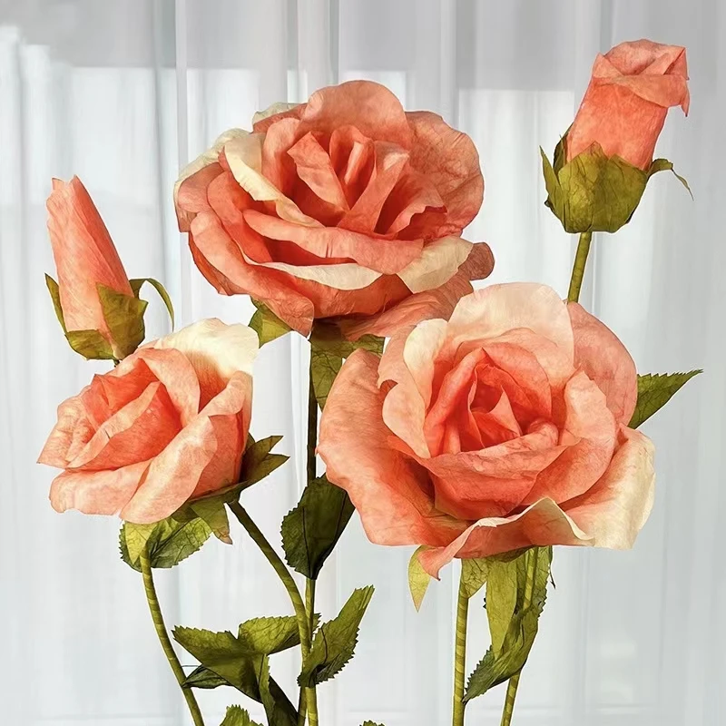 Горячая Распродажа автоматическое открытие и закрытие искусственных цветов свадебные декоративные движущиеся розы искусственные растения для улицы