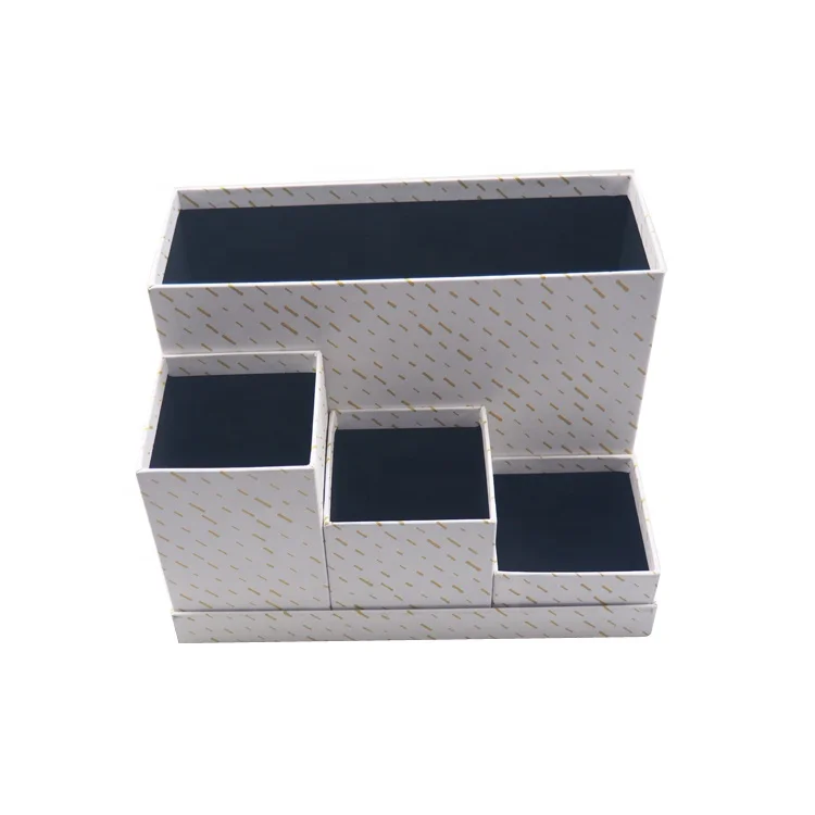 
Hot sale accessories folding paper office desk organizer storage box set 