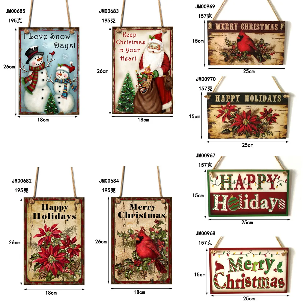 European And American Wooden,Christmas Tree Decoration Listing Indoor And Outdoor To Welcome Christmas Eve Wall Craft Pendant