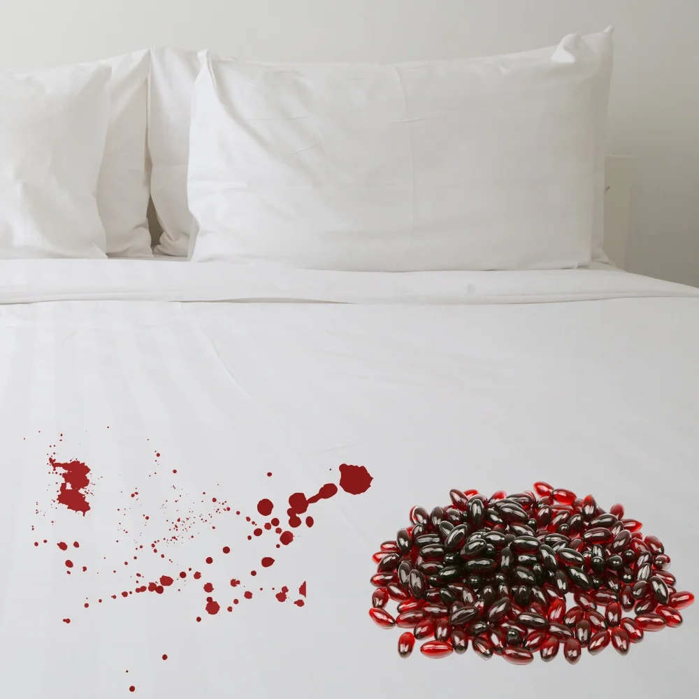 Virginity blood capsule First Night Vaginal bleeding virgin again artificial hymen blood pills