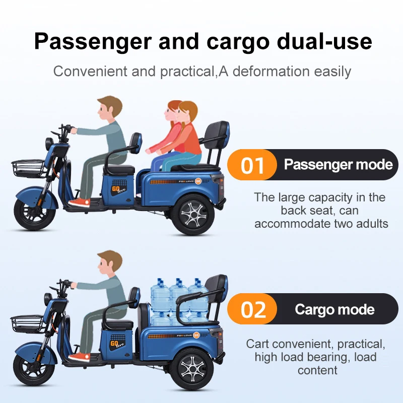 Paige Electric tricycle 60v800w used rickshaw motorized trike battery mini motorcycle 3 wheel kids parts car walmart for adult