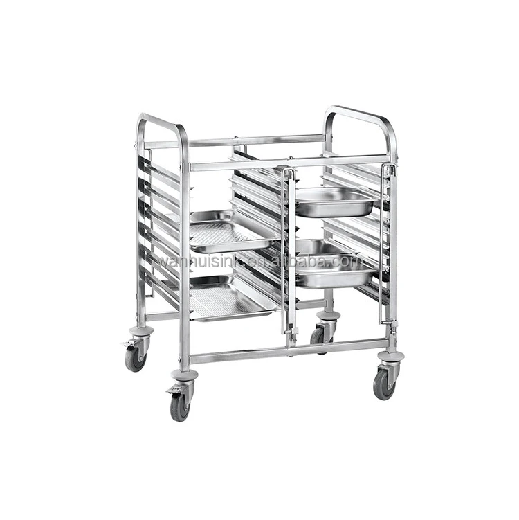 Durable hotel restaurant bakery equipment bread cooling rack stainless steel gn trolley for 40x60