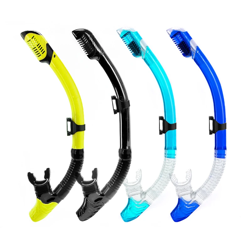 Silicone PVC Diving Snorkel Breathing Tube Dry Top Freediving Snorkel For Underwater Sea Snorkeling