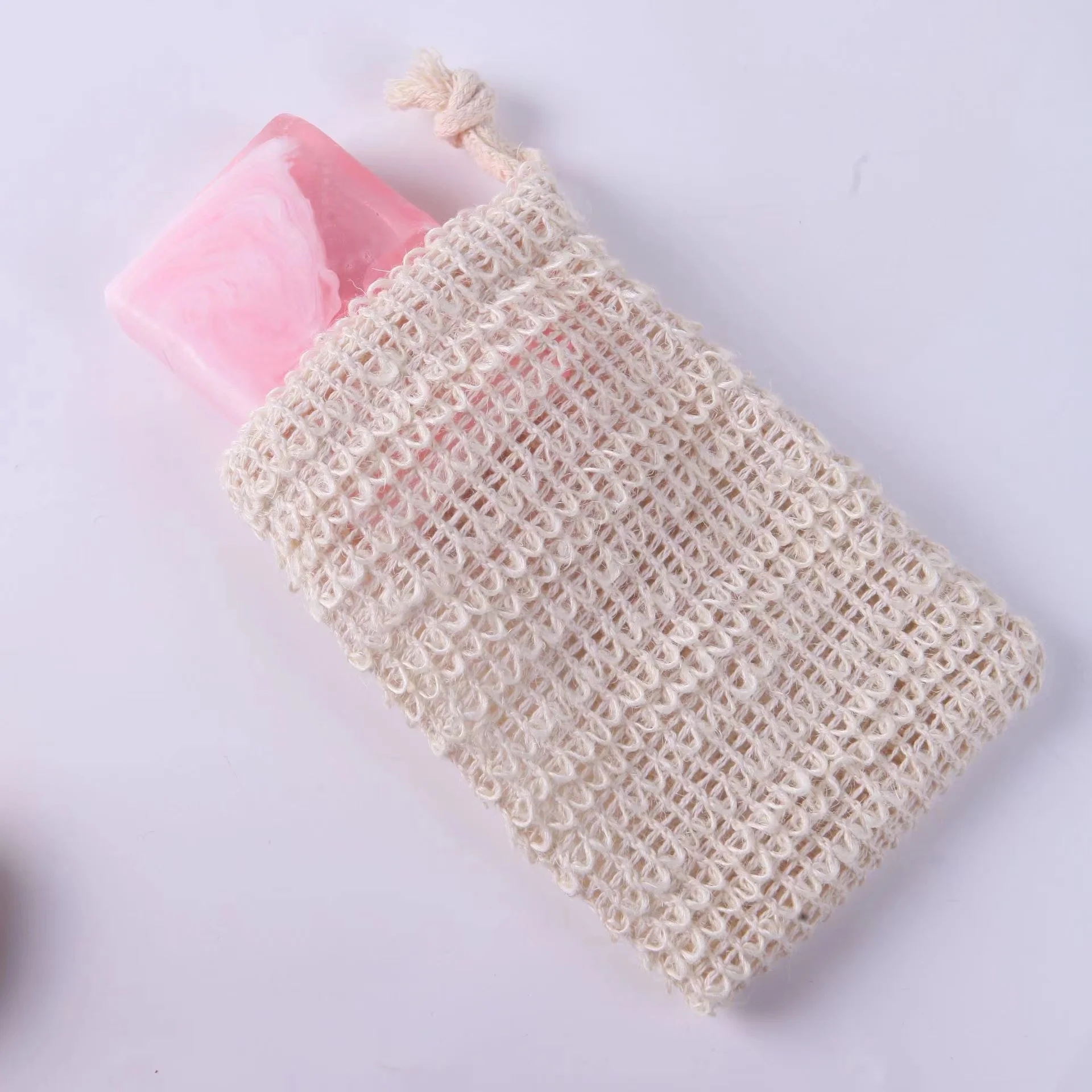 Natural Organic Exoliating Soap Bag Wholesale Sisal Soap Bag