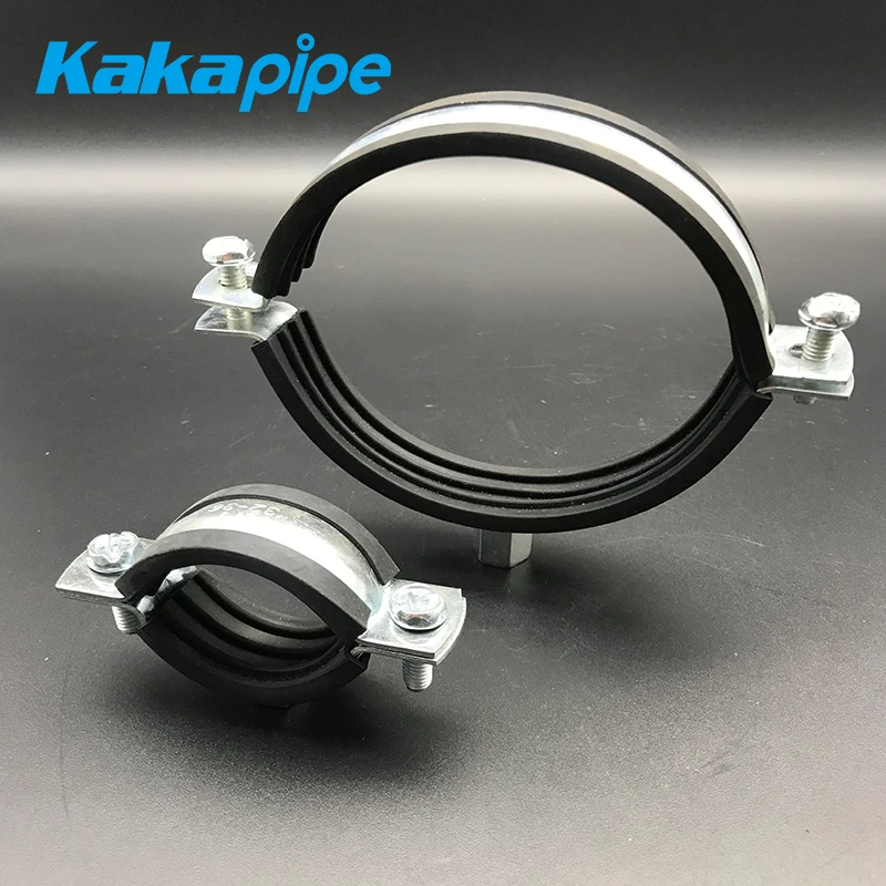 Manufacture Supplier m8 m10 epdm Rubber Pipe Clamps with Two Sides