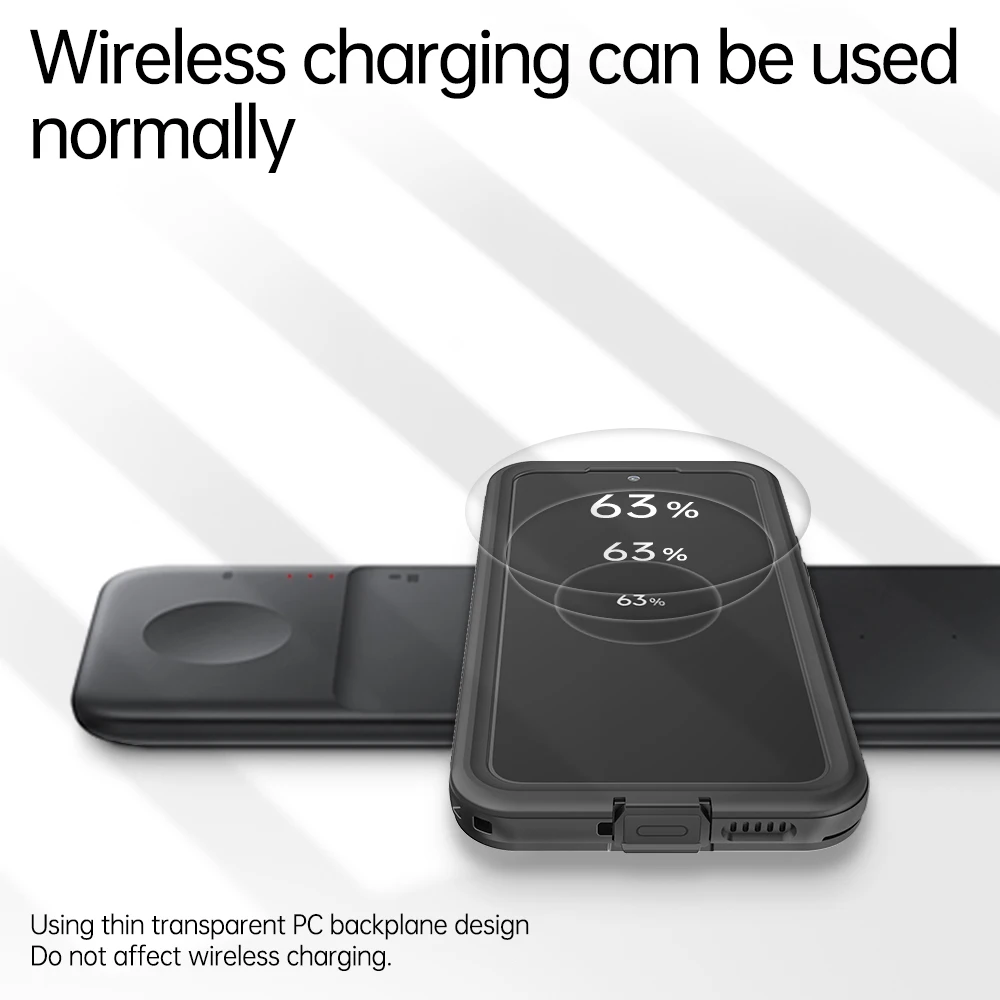 Compatible With Samsung Galaxy S22 Shellbox Waterproof Phone Case For Outdoor Activities With Built-In Screen Protector