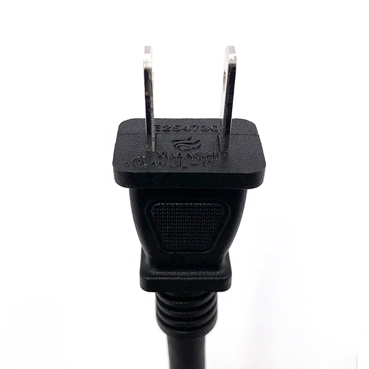 Home appliance UL approved nema 1-15p american standard 2 pin plug