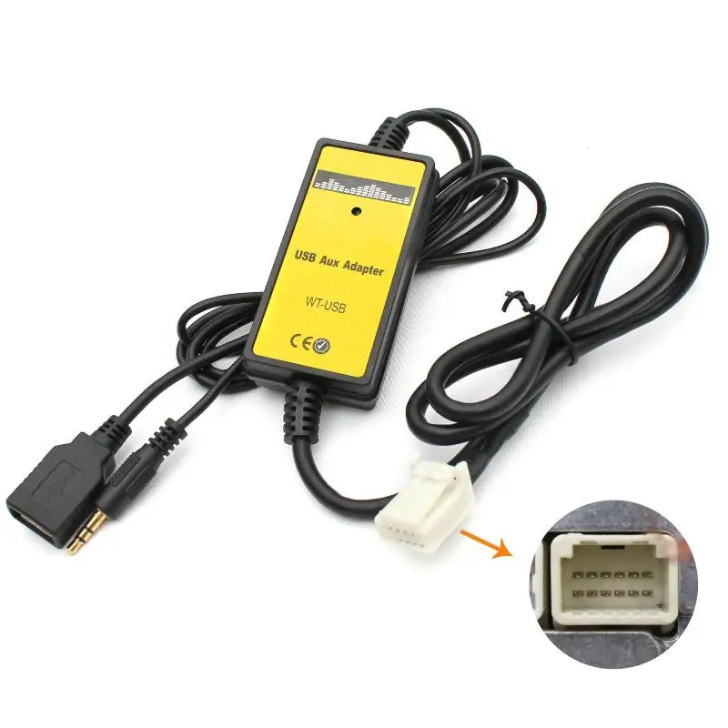  Автомобильный USB AUX-адаптер 3 5 мм mp3-плеер радио интерфейс для