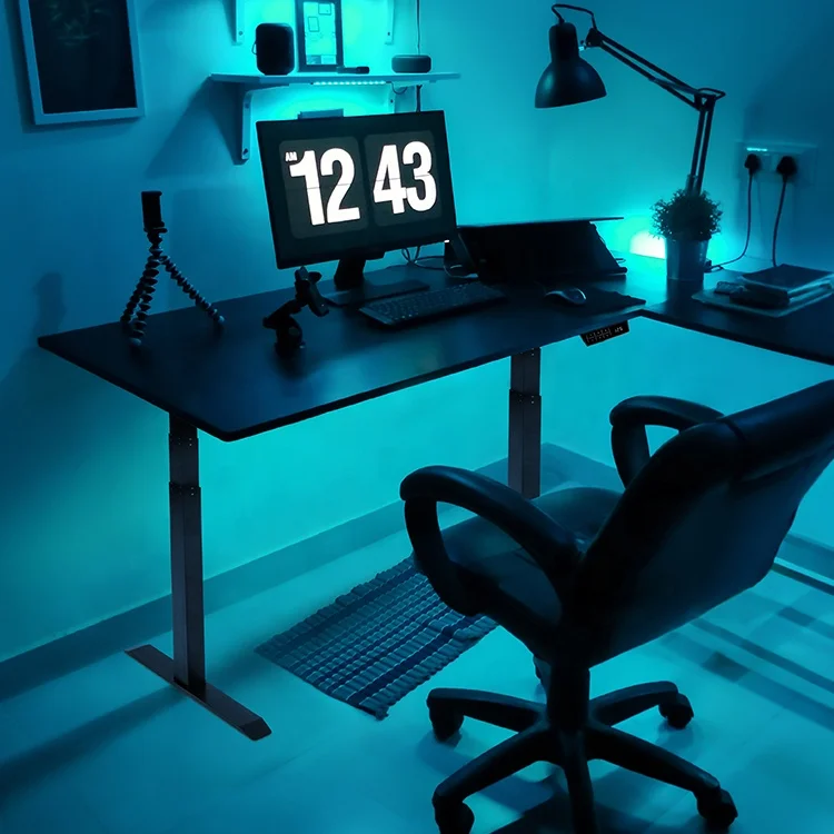 Electric Automatic Adjust Table Height Adjustable Computer Gaming Standing Desk Office Furniture