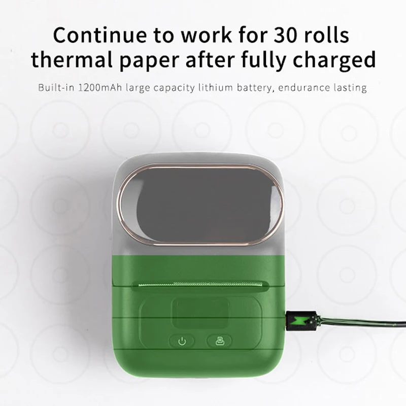 Phomemo M110 Mini Portable Thermal Label Printer Multi-function Self-Adhesive Sticker Label Maker Machine for Office Clothes Tag