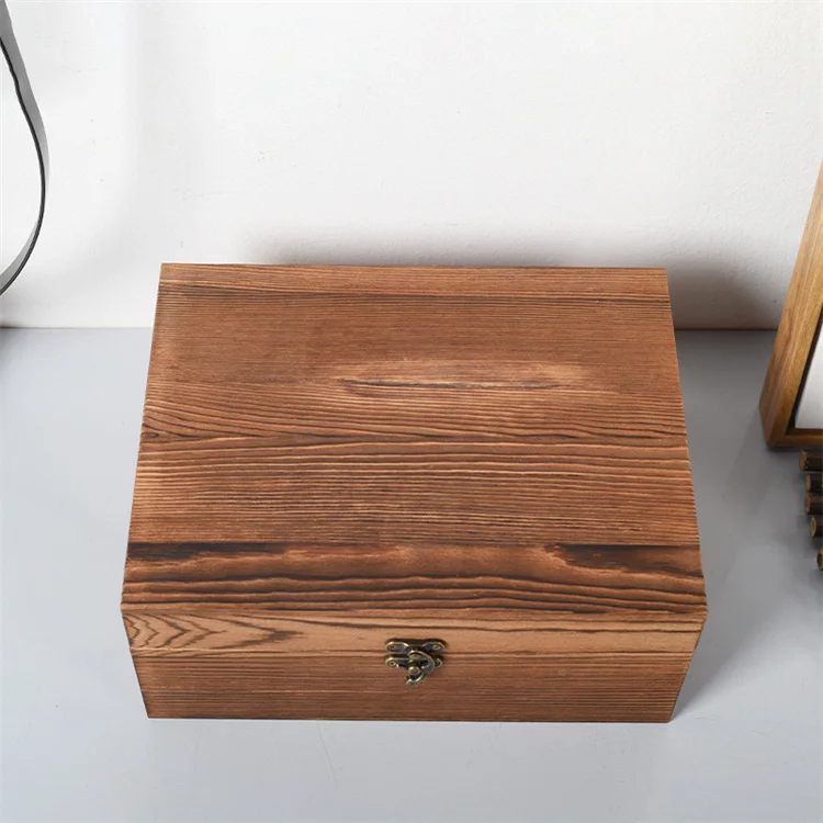 Large Wooden Keepsake Box with Hinged Lid and Photo Frame - Elegant Wedding Memory Box, Ideal for Photos, Letters, Time Capsules