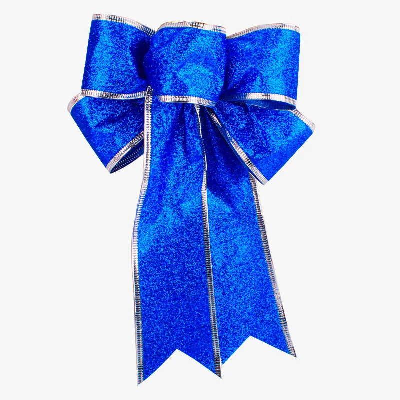 Factory Wholesale Custom Latest Design Stock Minimalist Big Fancy Bowknot Gold Red Pre Tied Christmas Bow