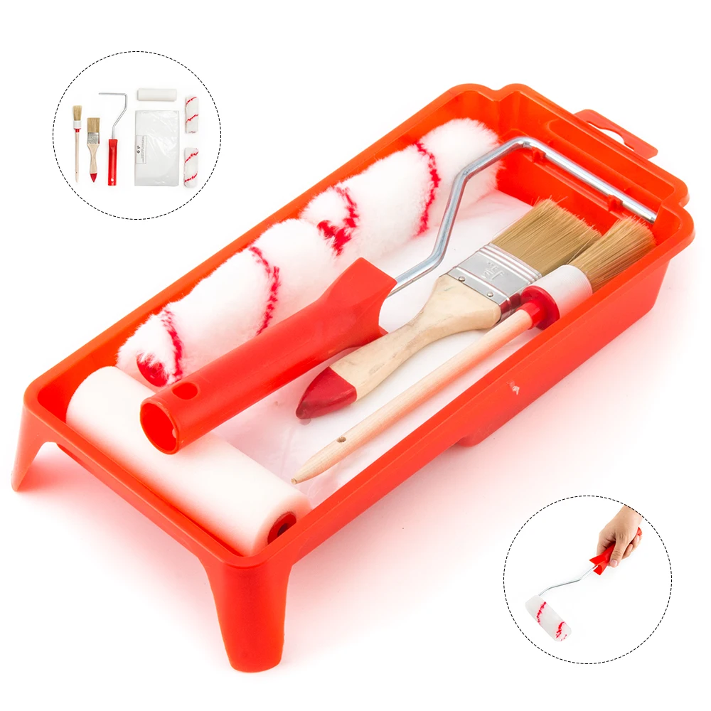 8pcs polyacrylic fabric paint repair roller covers decorative house ceiling painting roller brush tool sponge paint roller set