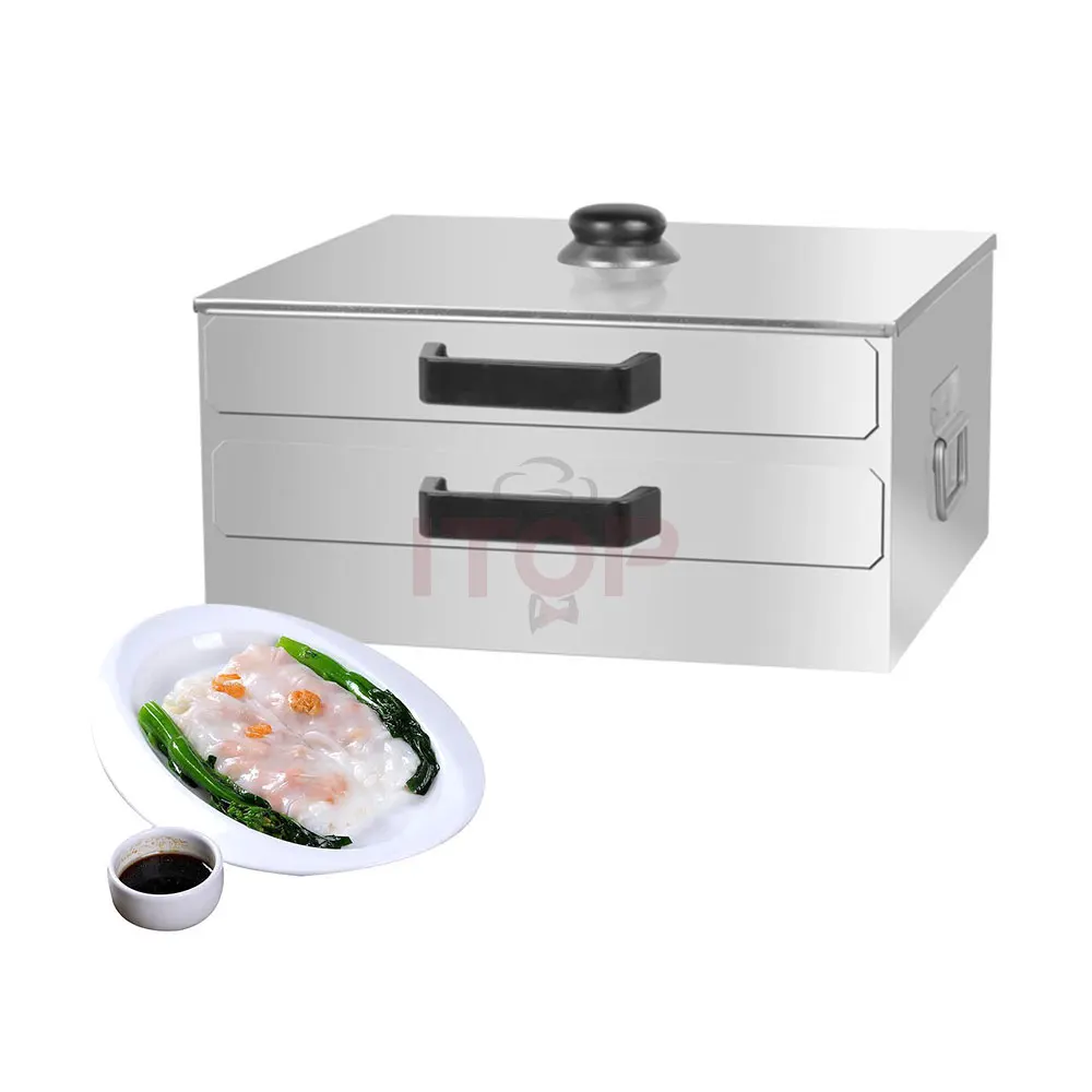 itop 304 stainless steel vermicelli roll machine rice roll steamer 2-layer Electric home food steamers