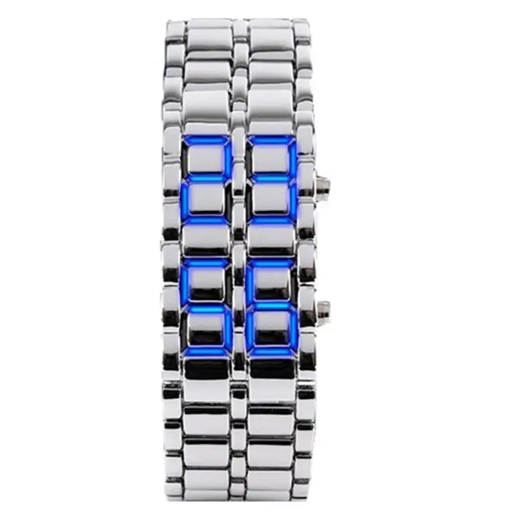 New Iron Samurais Plastic Bracelet LAVA Watch LED Digital Watches Hour Men Women Small Strap Luxury Brand Wristwatch