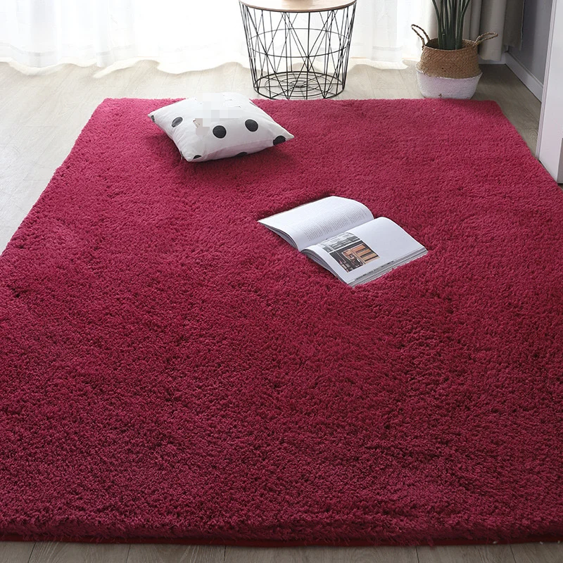 Simple Thick Plush Lamb Fleece Carpet Room Fully Covered Carpet Living Room Bedroom Bedside Carpet