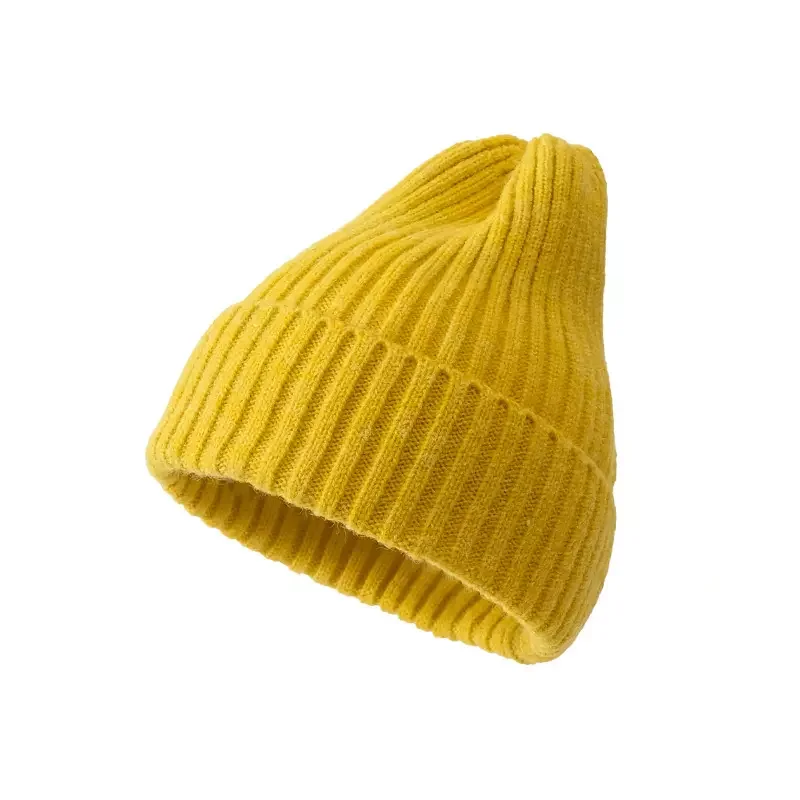 Custom Fashion New Design Unisex Winter Wool Knitted Hat Soft Warm High Quality Cable Knit Plain Beanies For Unisex