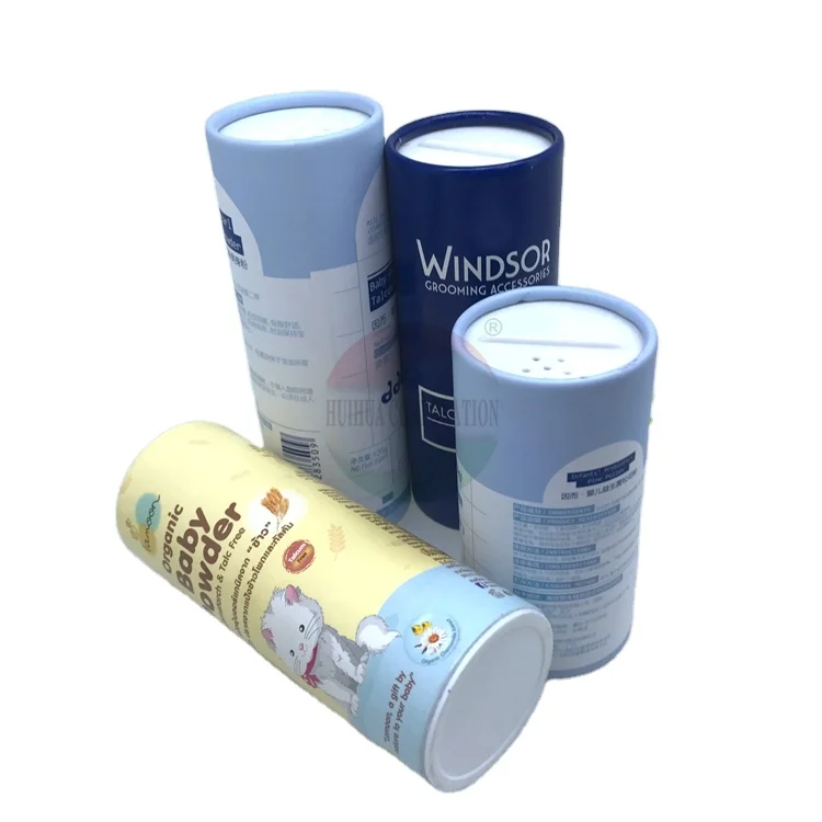 Wholesale Biodegradable Shaker Cardboard Containers 3g 5g Powder Packaging Jar Paper Tube With Sifter
