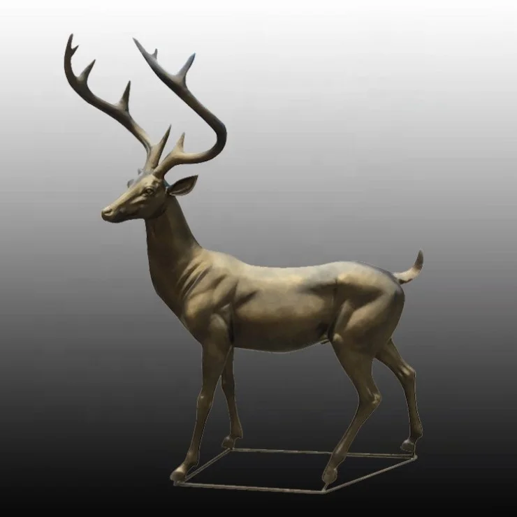 factory sale bronze customized Decoration Large outdoor garden durable deer sculpture