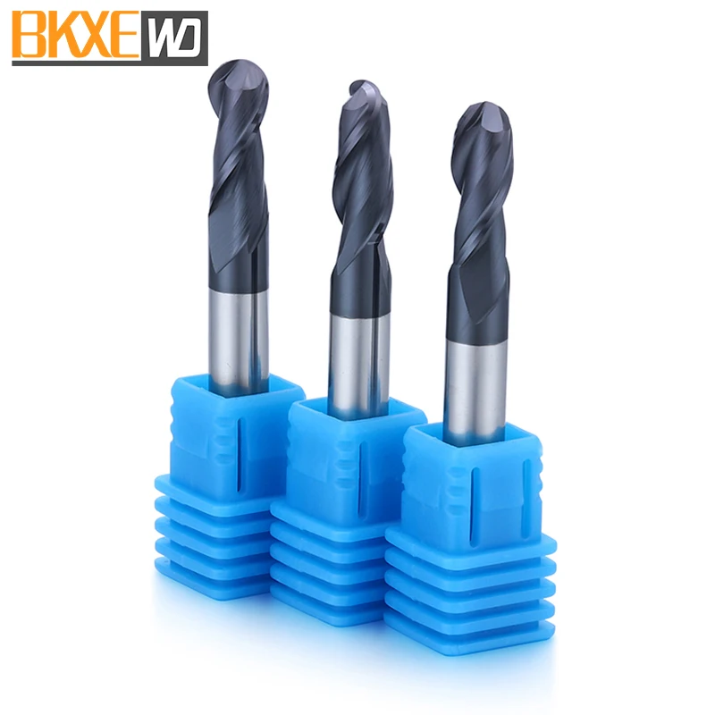 BKXE Customize HRC45 CNC Carbide Ball Nose End Milling Tools End Mill For Cutting Wood