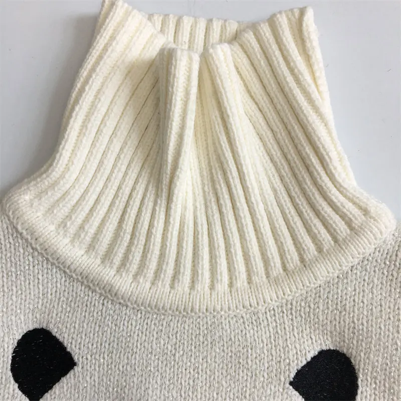 
Pretty Children Sweater Bear Baby Knit Panda Pattern Turtleneck Sweaters 